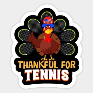 Tennis Turkey Sport Lovers Thanksgiving Sticker